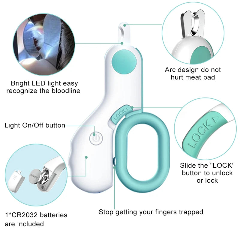 LED Pet Nail Clipper | Grooming for Cats & Small Dogs